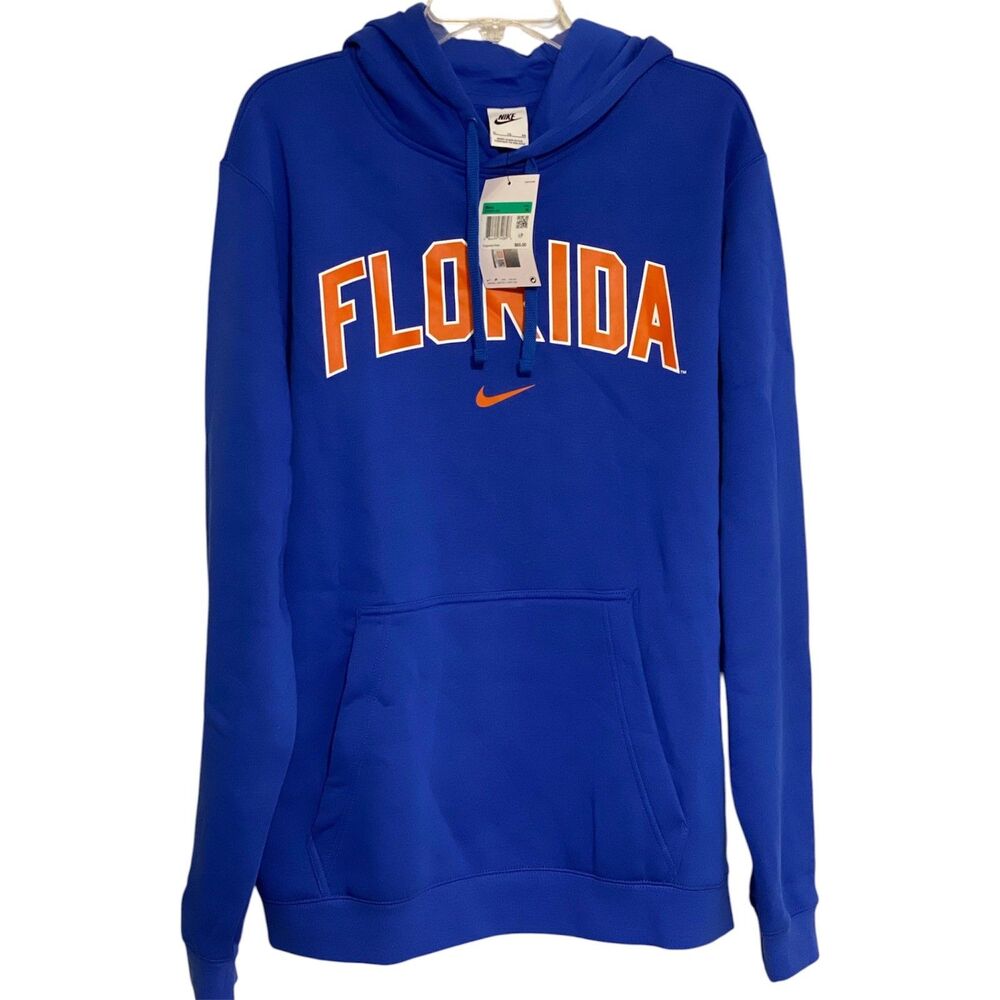 Nike Florida Gators Club Fleece Hoodie Mens Size XL Blue NCAA Sweatshirt NWT